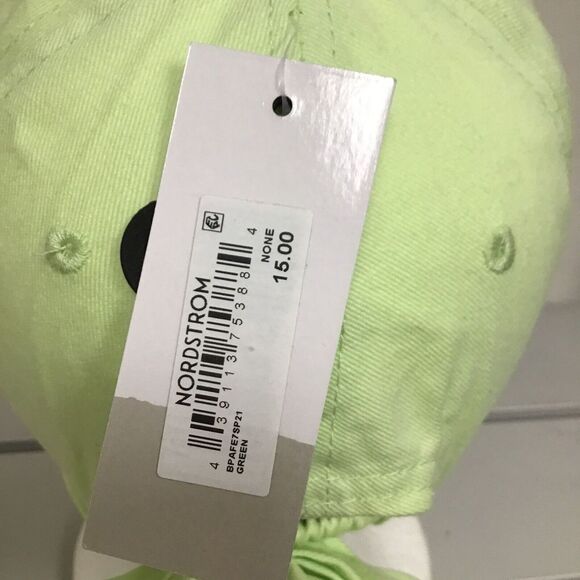 BP Womens Nordstrom Solid Bow Cap One size Green Hat Cotton BPAFE7SP21 $15 New - Picture 5 of 7